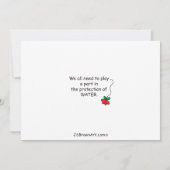 Wasser ist lebenslang_flache Karte 7" x 5" (Rückseite)