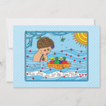 Wasser ist lebenslang_flache Karte 7" x 5"