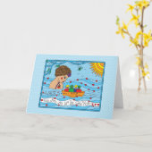 Wasser ist lebensrettende Grußkarte Karte (Gelbe Blume)