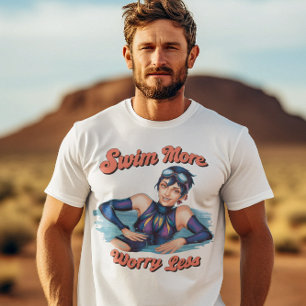 Wasser ist mein glücklicher Ort, kühne Taucher im  T-Shirt
