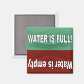 Wasser ist voll und leer magnet (Vorderseite/Rückseite)