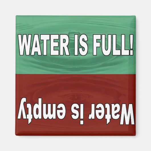 Wasser ist voll und leer magnet (Vorne)