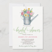 Wasser kann Salbei blütenrosa Brautparty Einladung (Vorderseite)
