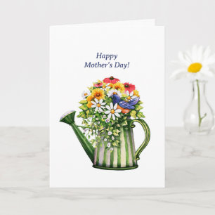 Wasser kann und Blumen Muttertag Karte