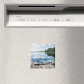 Wasser | Kanufahrt am See in Schweden Magnet (In Situ (Geschirrspüler))