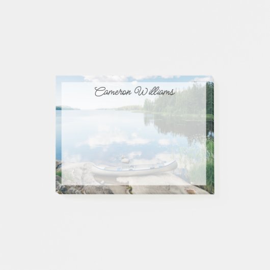 Wasser | Kanufahrt am See in Schweden Post-it Klebezettel (Vorderseite)