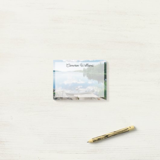 Wasser | Kanufahrt am See in Schweden Post-it Klebezettel (Auf Schreibtisch)