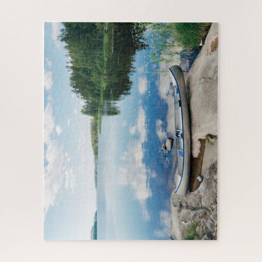 Wasser | Kanufahrt am See in Schweden Puzzle (Vertikal)