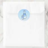 Wasser Karaffe Classic Rund Aufkleber (Tasche)