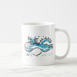 Wasser-Katzensprünge der Kaffee-Tasse glückliche Kaffeetasse