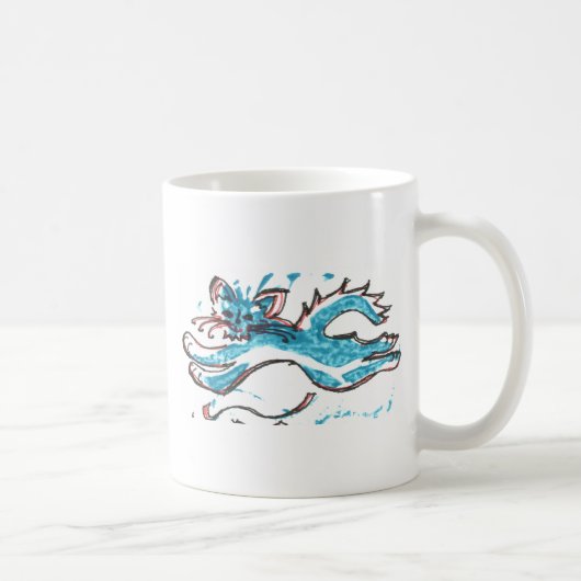 Wasser-Katzensprünge der Kaffee-Tasse glückliche Kaffeetasse (Rechts)