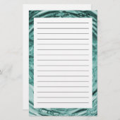 Wasser-Kräuselungs-aquamarines Briefpapier (Vorne/Hinten)
