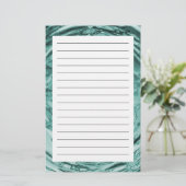 Wasser-Kräuselungs-aquamarines Briefpapier (Stehend Vorderseite)
