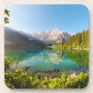 Wasser   Lago di Fusine Mount Gangart Julische Alp Getränkeuntersetzer