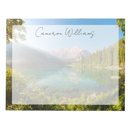 Wasser | Lago di Fusine Mount Gangart Julische Alp Notizblock (Vorderseite)