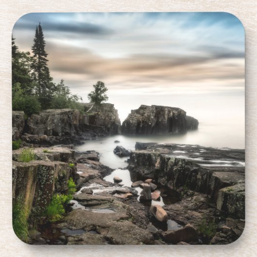 Wasser | Lake Superior Grand Marais, Minnesota Getränkeuntersetzer (Vorderseite)