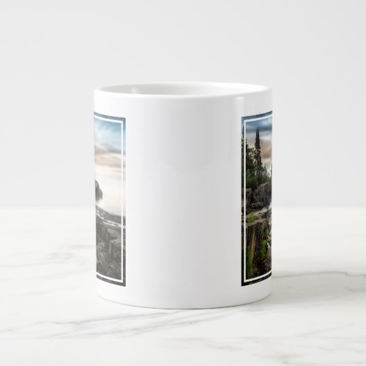 Wasser | Lake Superior Grand Marais, Minnesota Jumbo-Tasse (Vorderseite)