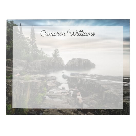 Wasser | Lake Superior Grand Marais, Minnesota Notizblock (Vorderseite)