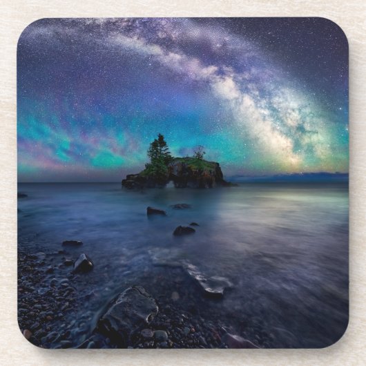 Wasser | Lake Superior Minnesota Getränkeuntersetzer (Vorderseite)