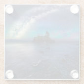 Wasser | Lake Superior Minnesota Glasuntersetzer (Rückseite)