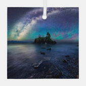 Wasser | Lake Superior Minnesota Ornament Aus Glas (Rückseite)