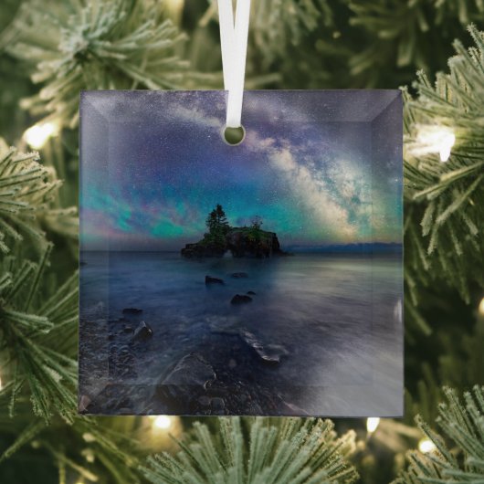 Wasser | Lake Superior Minnesota Ornament Aus Glas (Insitu)