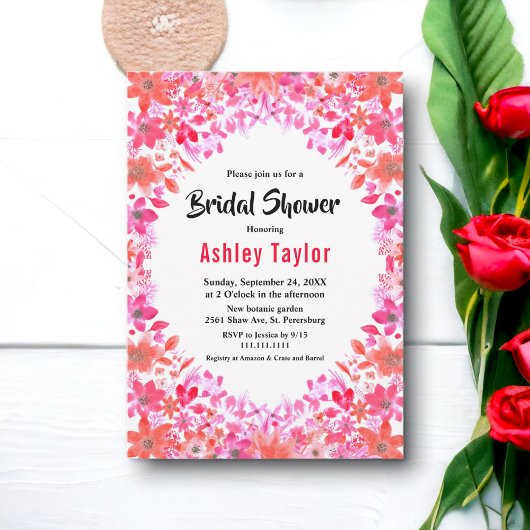 Wasser Land Sommer Blumengebirge Brautparty Einladung