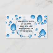 Wasser lässt Visitenkarte fallen (Rückseite)