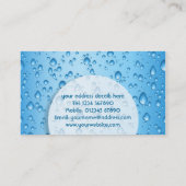 Wasser lässt Visitenkarte fallen (Rückseite)