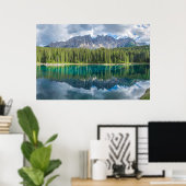 Wasser | Latemar-Gebirgskette Poster (Heimbüro)