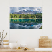 Wasser | Latemar-Gebirgskette Poster (Küche)