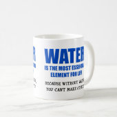 Wasser lebenswichtig Kaffee Funny Mug Kaffeetasse (VorderseiteRechts)