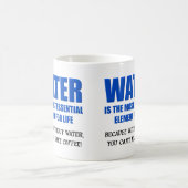 Wasser lebenswichtig Kaffee Funny Mug Kaffeetasse (Mittel)