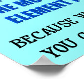 Wasser lebenswichtig Kaffee Sonnenbrille Plakatzei Poster (Ecke)