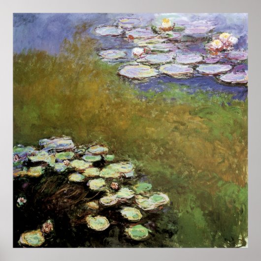 Wasser-Lilien: 1914-17 von Monet Poster (Vorne)