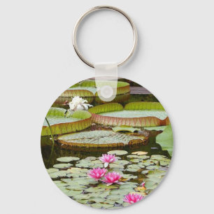 Wasser-Lilien-Auflage-Teiche Schlüsselanhänger