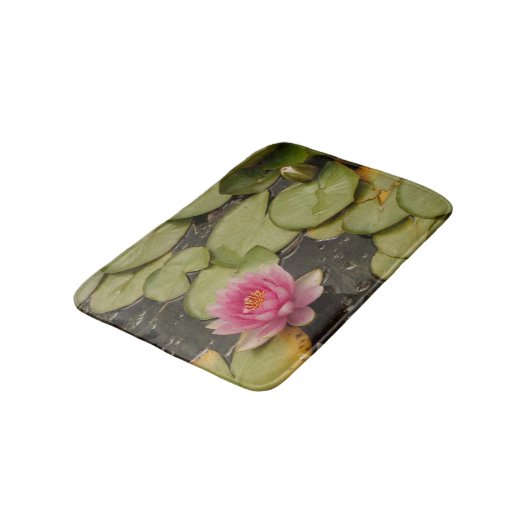 Wasser-Lilien-Bad-Matte Badematte (Schrägansicht)