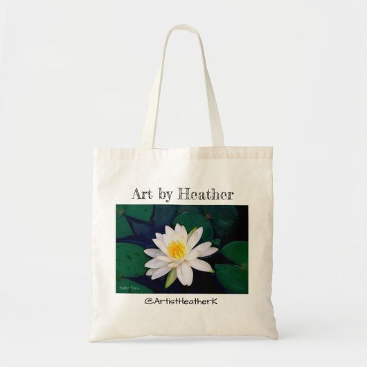 "Wasser-Lilien-Blumen" Tasche (Vorne)