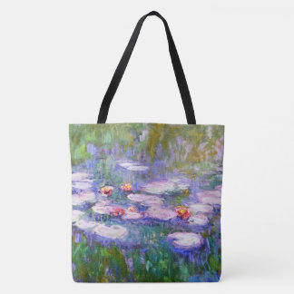 Wasser-Lilien-Claude Monet-schöne Kunst 1919 Tasche
