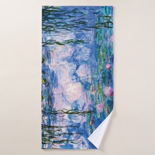 Wasser-Lilien durch Claude Monet Badehandtuch (Badehandtuch)
