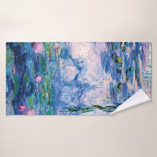 Wasser-Lilien durch Claude Monet Badehandtuch (Badehandtuch)