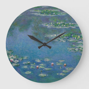 Wasser-Lilien durch Claude Monet Große Wanduhr