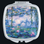 Wasser-Lilien durch Claude Monet Taschenspiegel<br><div class="desc">Wasser-Lilien durch Claude Monet.
 Besichtigen Sie bitte meinen Speicher für interessanteren Entwurf und mehr Farbeauserlesenes => zazzle.com/iwheels</div>