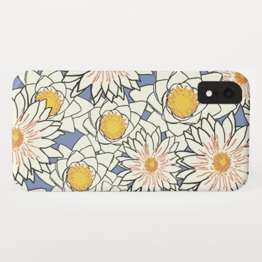 Wasser-Lilien-Entwurf Case-Mate iPhone Hülle (Rückseite (Horizontal))