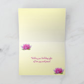 Wasser-Lilien-Geburtstag Karte (Innenseite)