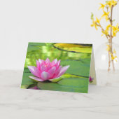 Wasser-Lilien-Geburtstag Karte (Gelbe Blume)