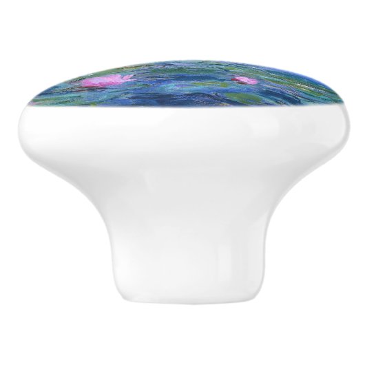 Wasser-Lilien Keramikknauf (Seitenansicht)