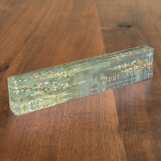 Wasser-Lilien-Teich Claude Monet Namensplakette (Seite)