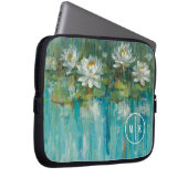 Wasser-Lilien-Teich des Monogramm-| Laptopschutzhülle (Vorne Rechts)