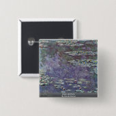 Wasser-Lilien-Teich durch Claude Monet Button (Vorne & Hinten)